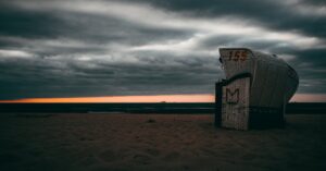 Free stock photo of beach basket, cloouds, cuxhaven