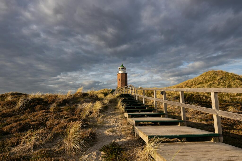 Scenic Lighthouse on Sylt Island Dunes